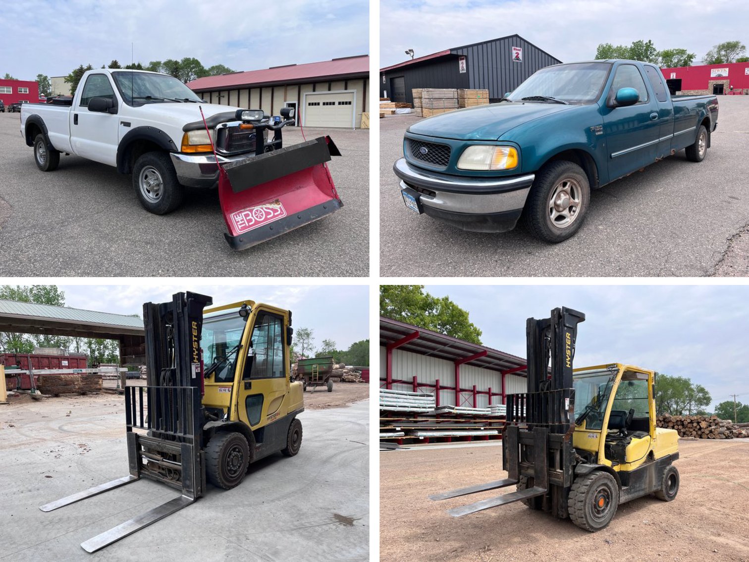 (2) Hyster Forklifts, 998 Ford F-150,  1999 Ford F-250 Super Duty Plow Truck