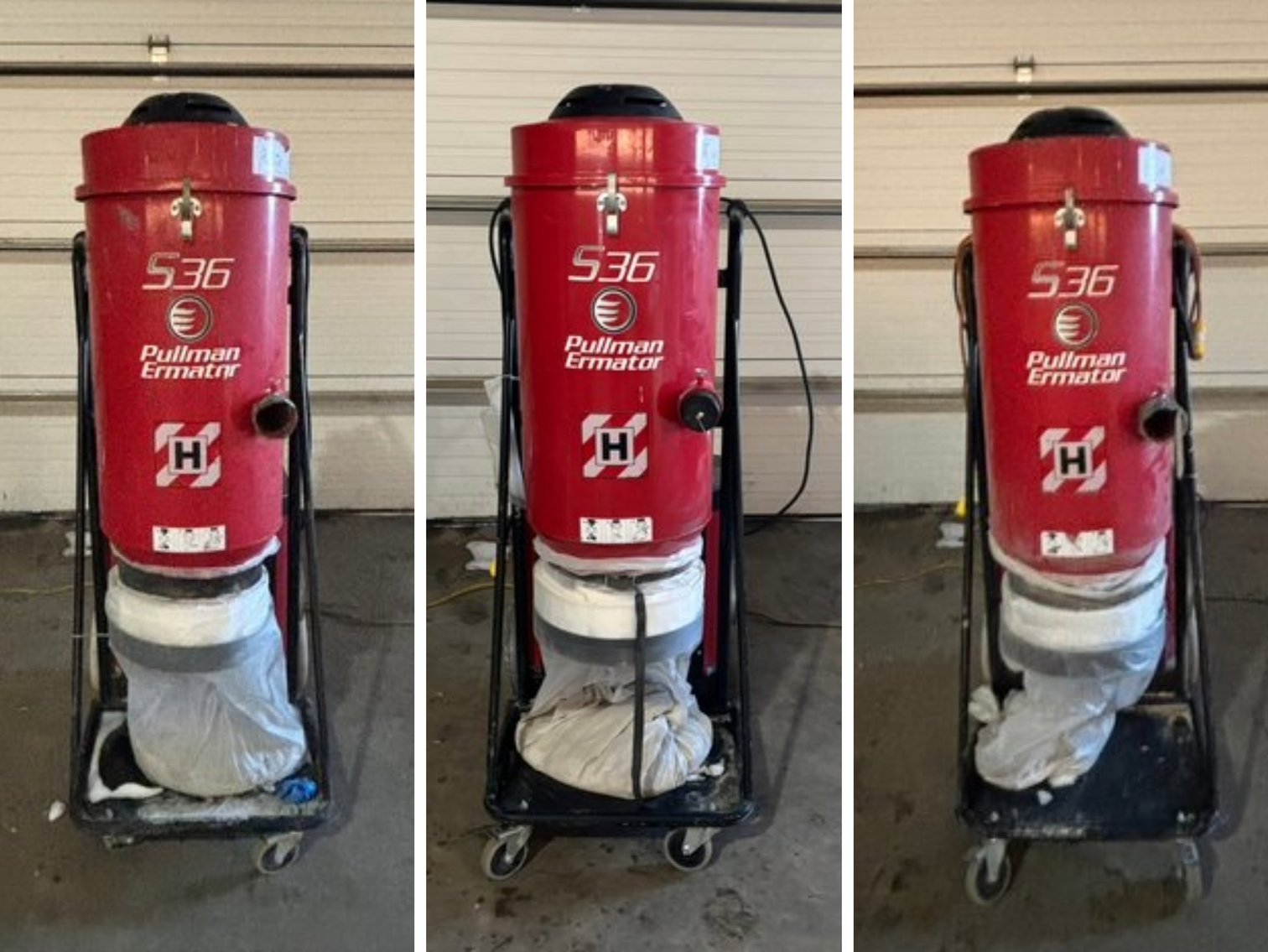 (3) Pullman Ermator S36 HEPA Dust Collectors (152882)