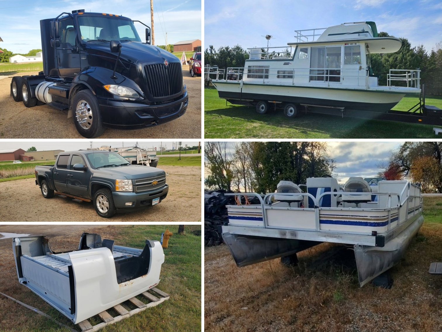 Osakis, MN: Semi, Houseboat, Truck, Camper, Generators & More