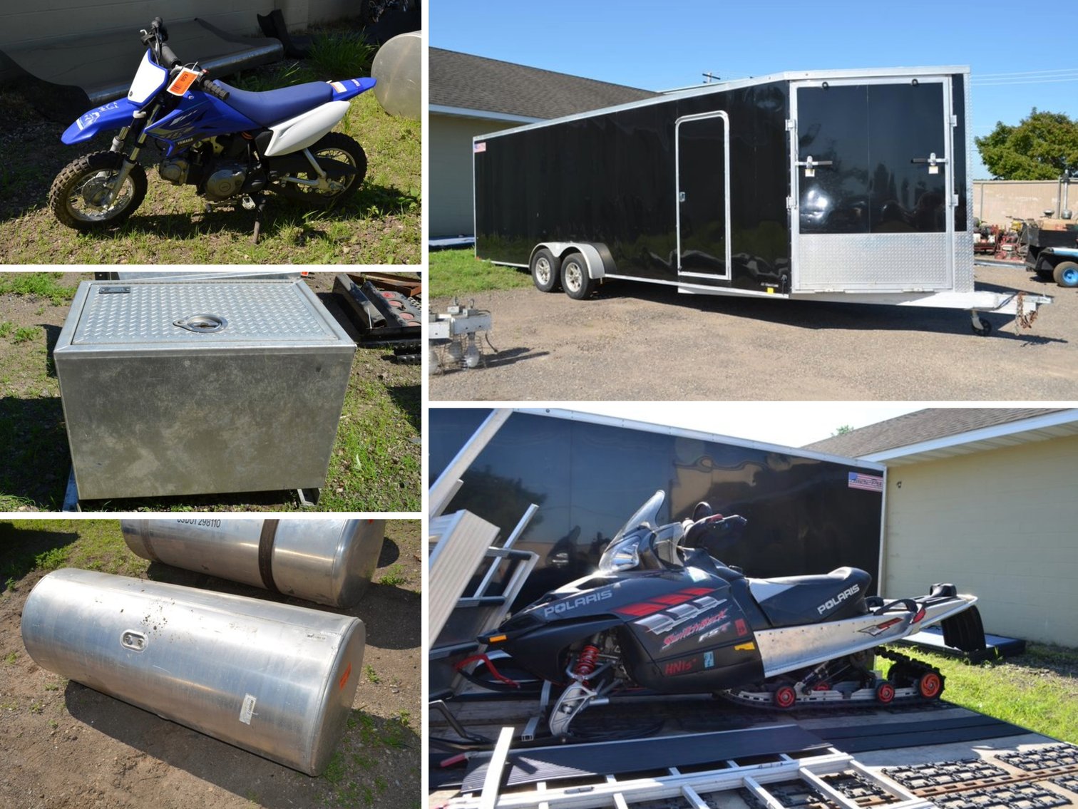 Repo Yard Abandonment Auction: Snowmobiles, Trailers, Dirt Bikes, Tools, Go-Karts & More! (144451)