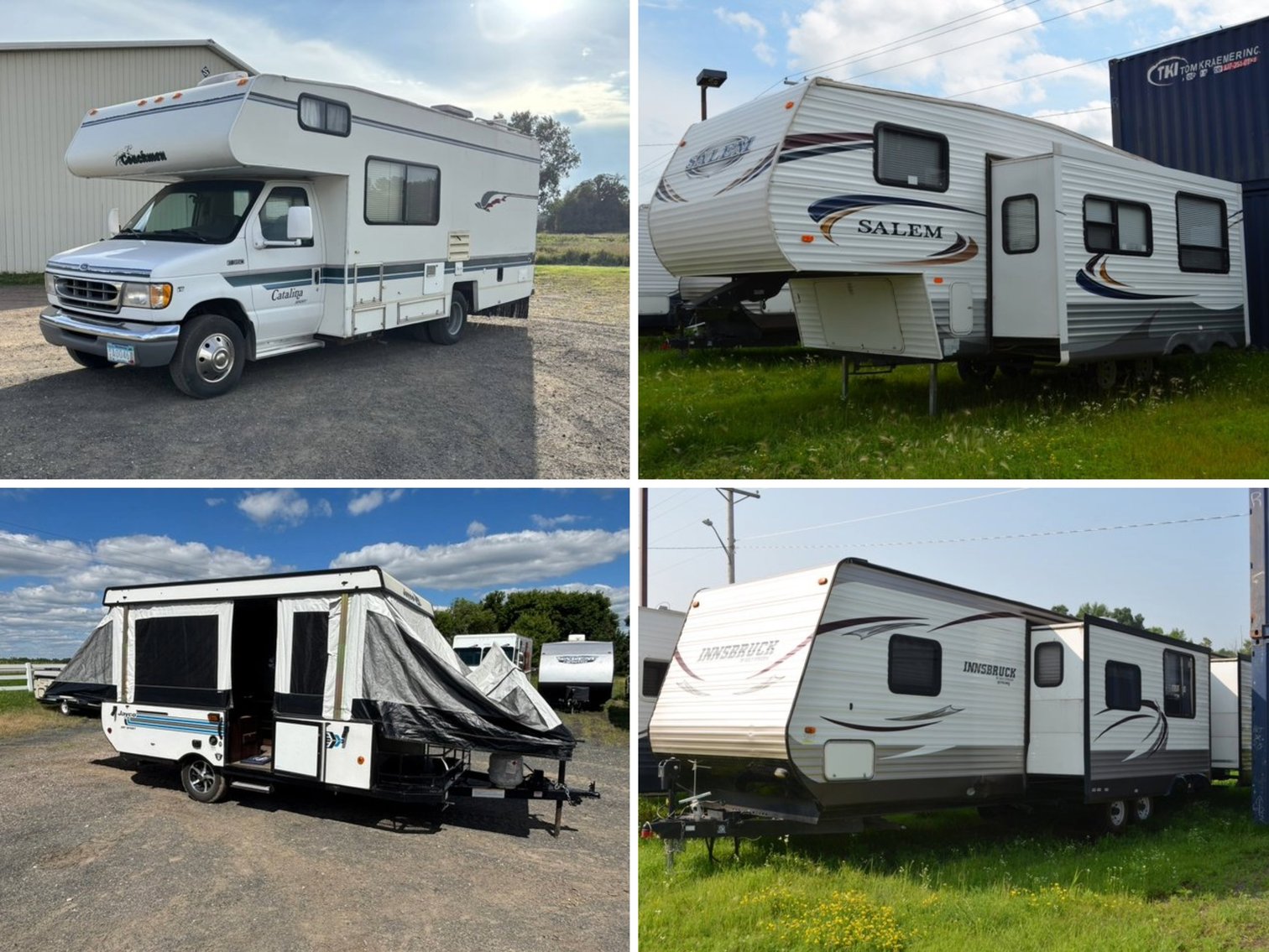 Multi-Location Camper Auction: Coachman Motorhome, (2) Pop Up Campers, Travel Trailers, 5th Wheels (149649)