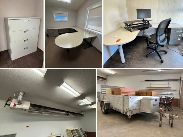 Image for Surplus Office Furniture, Gas Heaters and 2010 Aluma 14' Trailer (151135)