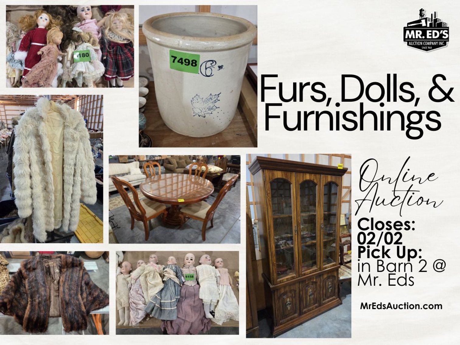 Image for Furs, Dolls & Furnishings Online Auction