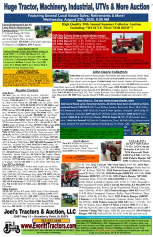 Image for Ring #1 HUGE TRACTOR & MACHINERY AUCTION-LIVE & ONLINE 8/27/2025