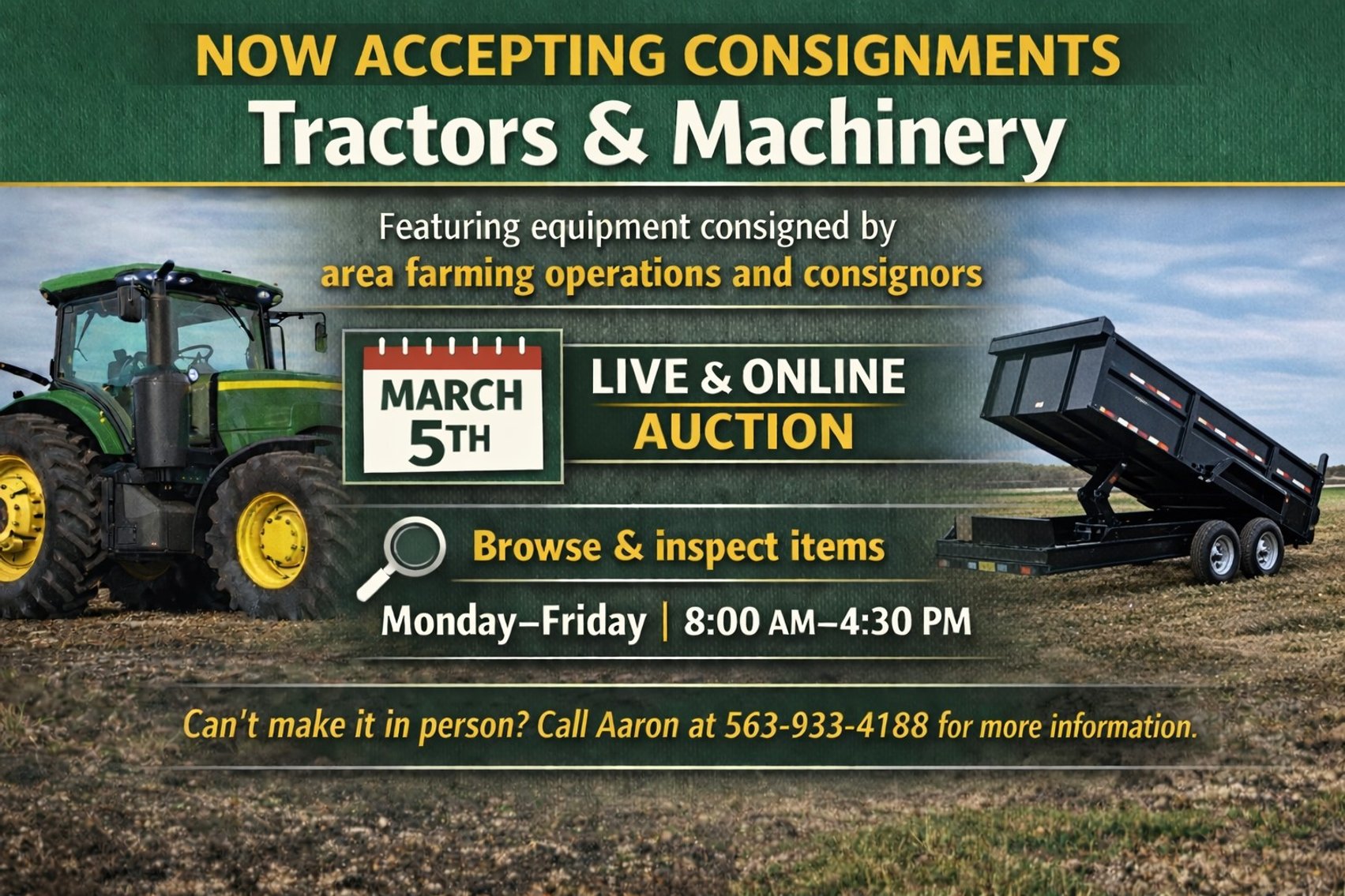 Image for Ring #1 - Large Live & Online Tractor & Machinery Consignment Auction - March 5, 2026