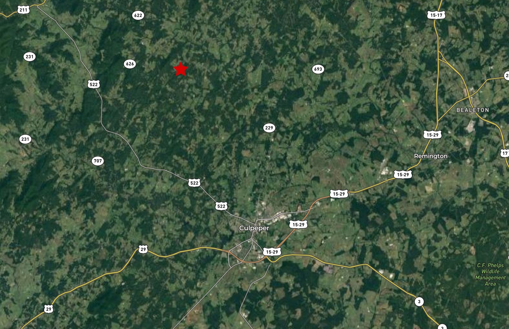 Image for 3 BR/2 BA Home w/Basement & 1,400' +/- of Hazel River Frontage on 25 +/- Acres in Culpeper County, VA--SELLING to the HIGHEST BIDDER via ONLINE ONLY BIDDING!!