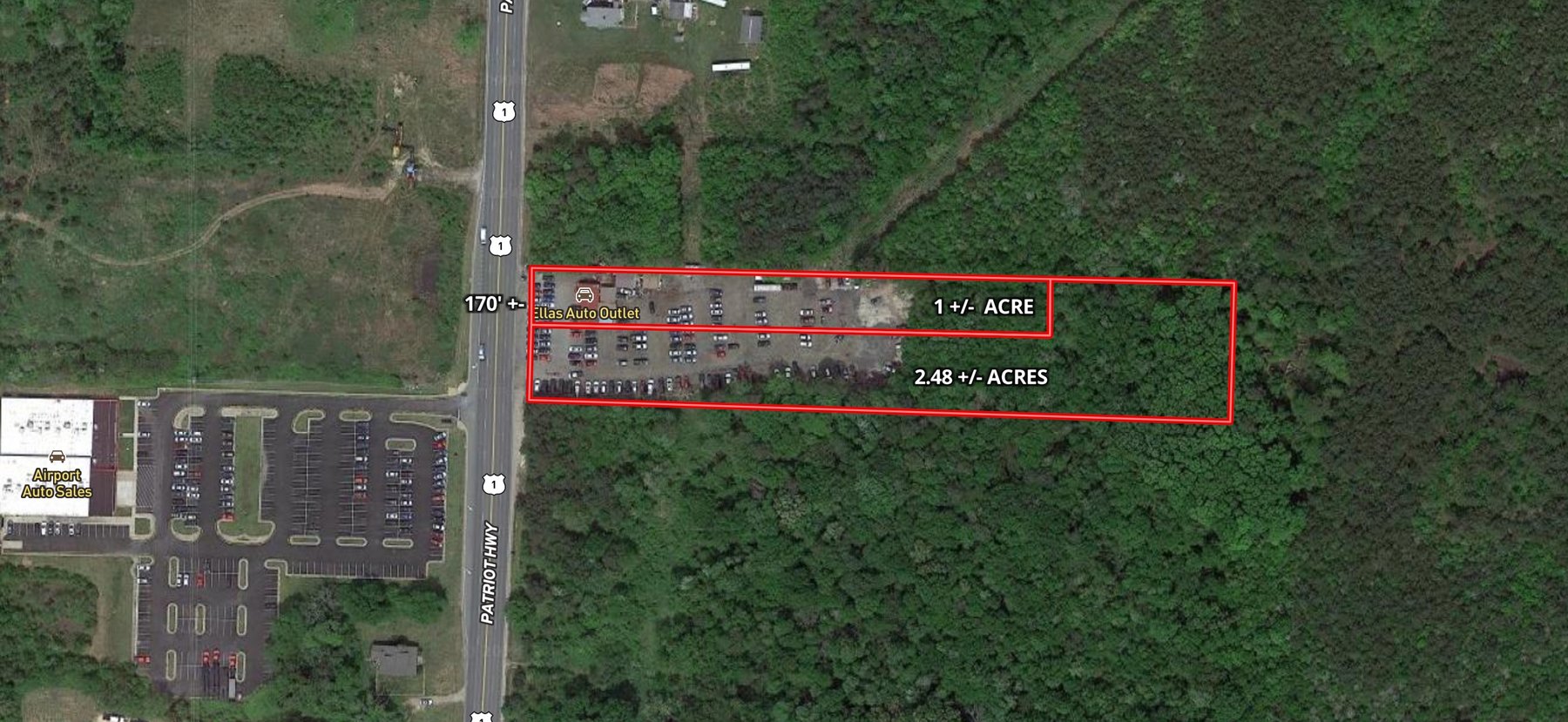 Image for 3.48 +/- Acres Zoned C3 & MZ w/Office Building Fronting Rt. 1 & Located Only Steps From the Future Kalahari Resort!!  ONLINE ONLY BIDDING!!