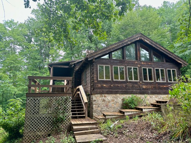 Image for 4 BR/2 BA Log Home on 7.9 +/- Acres w/400' +/- of Rapidan River Frontage & 2 Shops/Garages--Madison County, VA