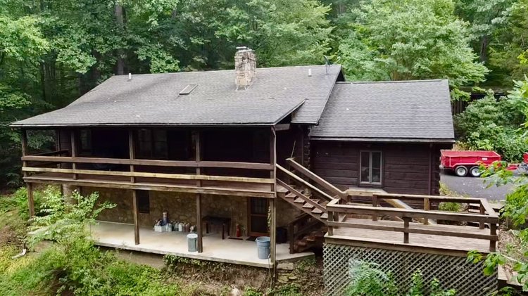 Image for 4 BR/2 BA Log Home on 7.9 +/- Acres w/400' +/- of Rapidan River Frontage & 2 Shops/Garages--Madison County, VA