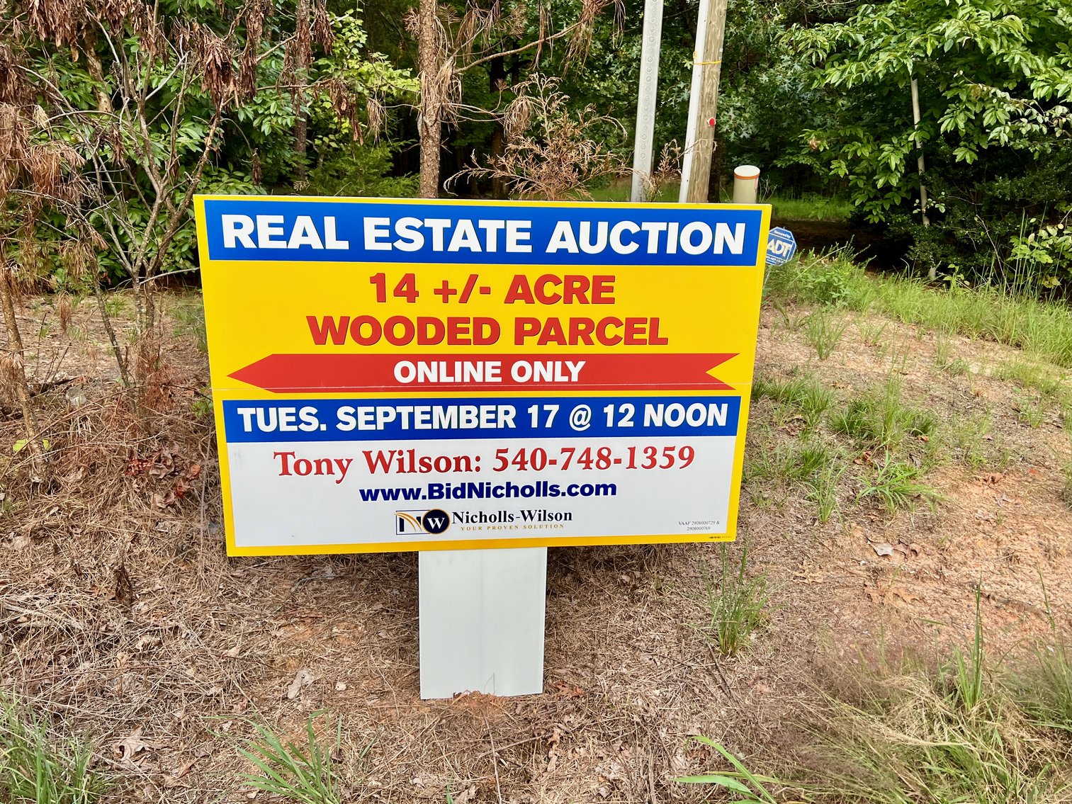 Image for 14 +/- Acre Wooded Parcel/Building Lot in Prince Edward County, VA--SELLING to the HIGHEST BIDDER via ONLINE ONLY BIDDING!!