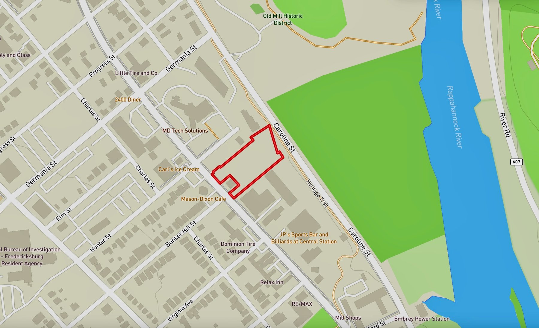 Image for 1.75 +/- Commercial Acres on Princess Anne St. in Downtown Fredericksburg, VA--ONLINE ONLY BIDDING!!