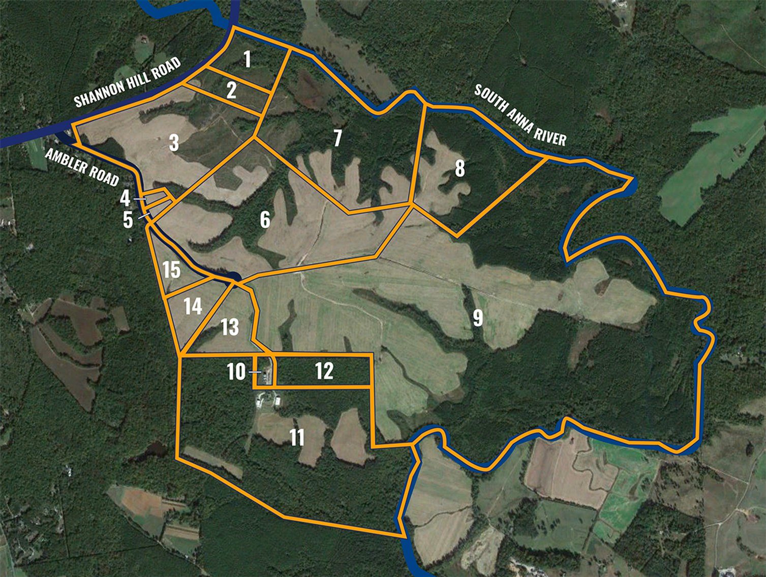 Image for 1,600 +/- Acres w/5 +/- Miles of South Anna River Frontage, 6 miles from I-64 & 30 Miles From Charlottesville & Short Pump, VA--Louisa County, VA