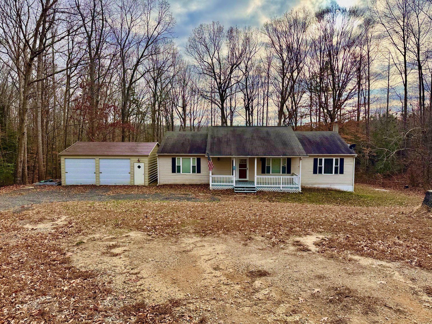Image for 3 BR/2 BA Home w/Walk-Out Basement & Large Detached 2 Bay Garage/Shop on 5 +/- Acres in Bowling Green, VA--ONLINE ONLY BIDDING!!