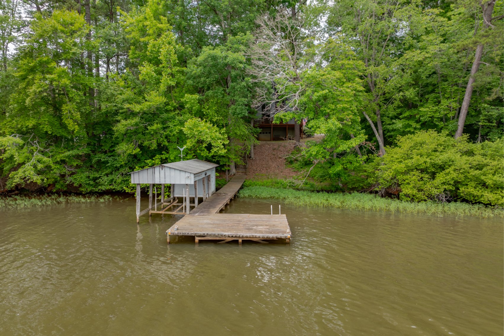 Image for 3 BR/2 BA Lake Gaston Waterfront Home w/Boat House on 1.17 +/- Acre Deep Water Lot--ONLINE ONLY BIDDING!!