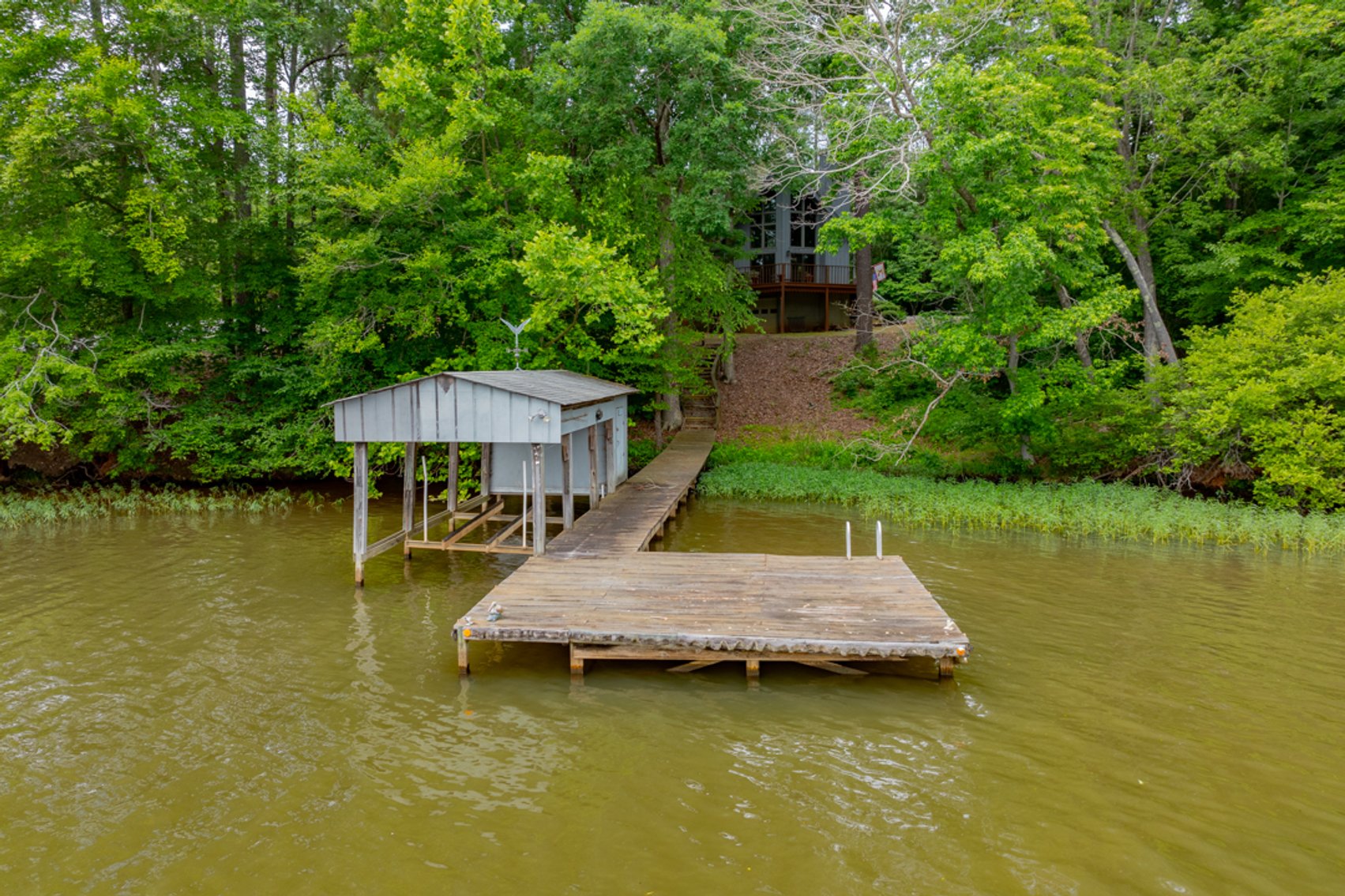 Image for 3 BR/2 BA Lake Gaston Waterfront Home w/Boat House on 1.17 +/- Acre Deep Water Lot--ONLINE ONLY BIDDING!!