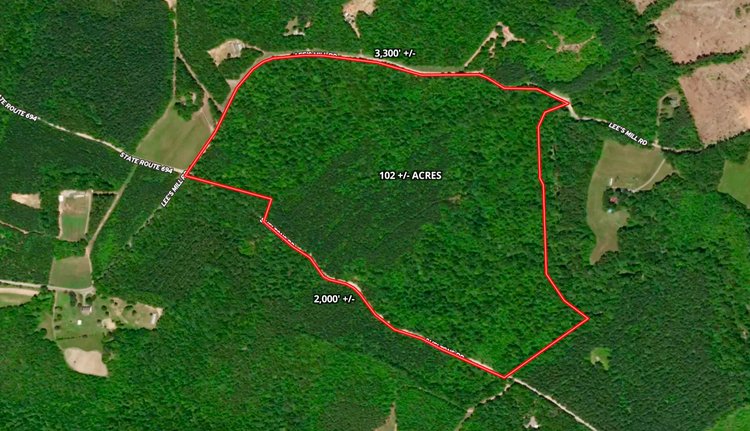 Image for 102 +/- Acre Timber Tract w/Large Amount of Frontage on 2 Roads--Lunenburg County, VA