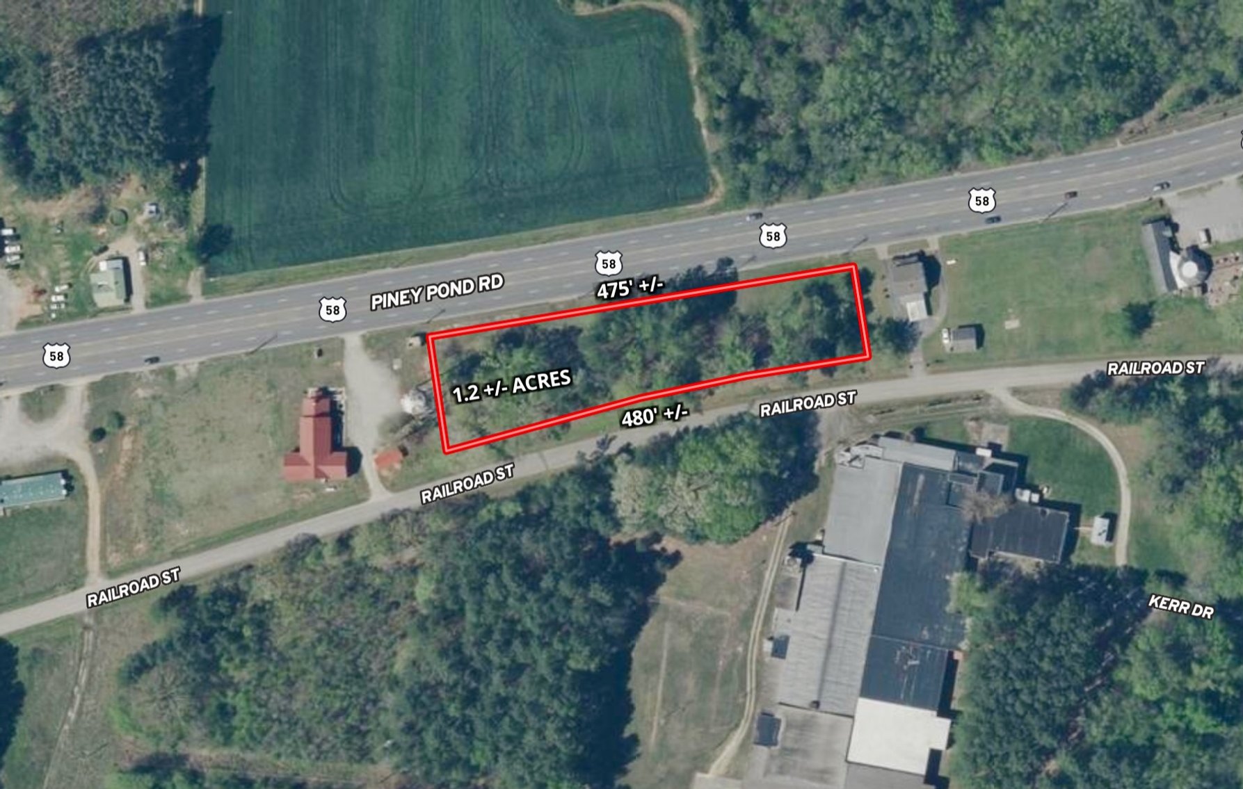 Image for 1.2 +/- Acres Zoned Commercial/Industrial w/Dual Road Frontage in Mecklenburg County, VA--SELLING to the HIGHEST BIDDER via ONLINE ONLY BIDDING!!