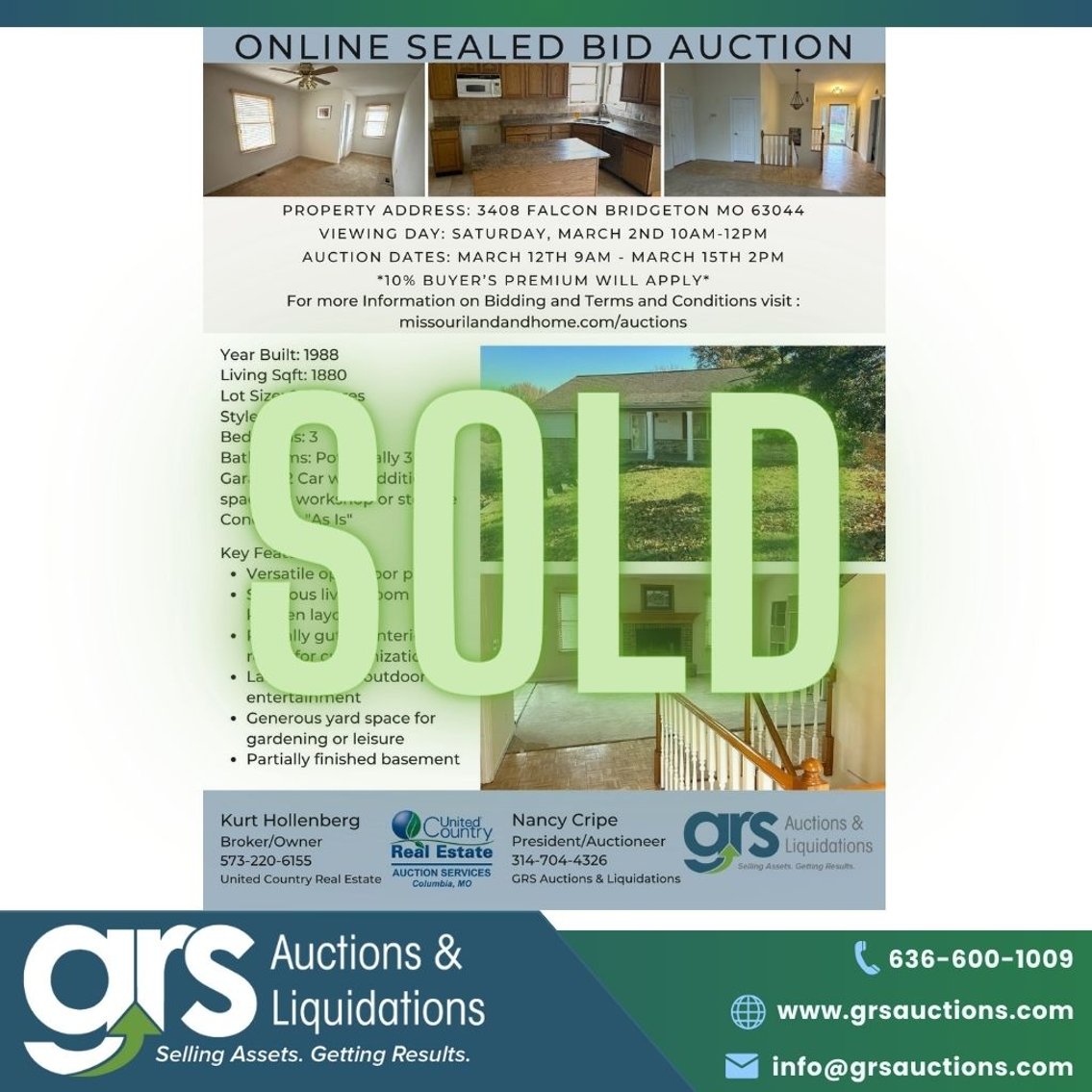 Image for 3408 Falcon, Bridgeton, MO 63044 - Sealed Bid Auction