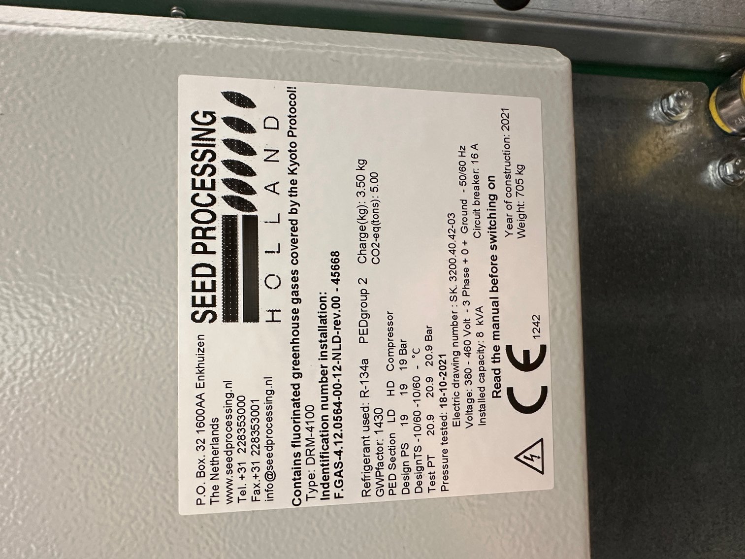 Image for Holland DRM-4100 Conditioned Seed Dryer, Seed Extractor and Seed Disinfection. For Sale!