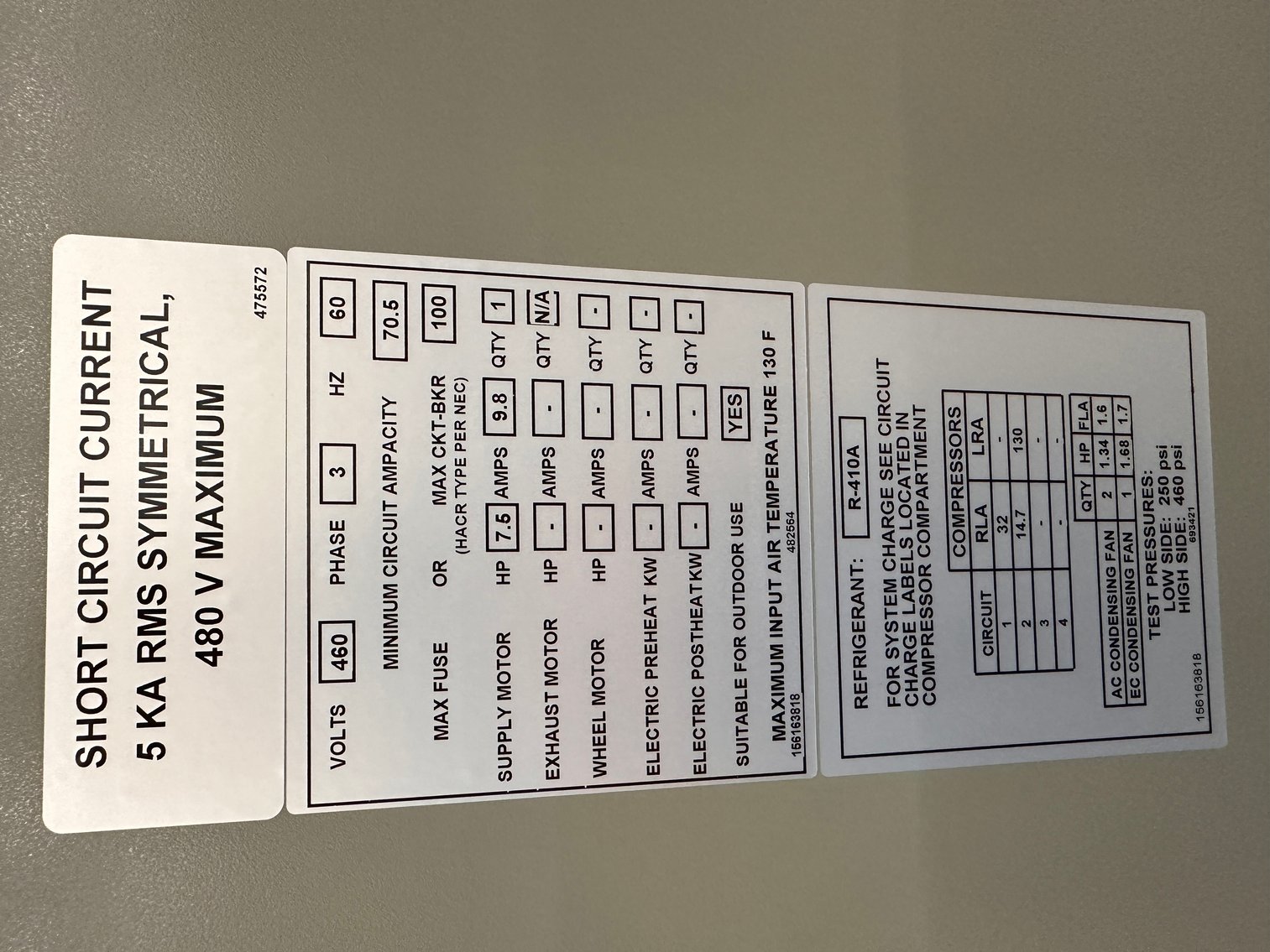 Image for Green Heck Model RV-45-251-N-F1 Duct Air Conditioning Unit - New, Never Installed