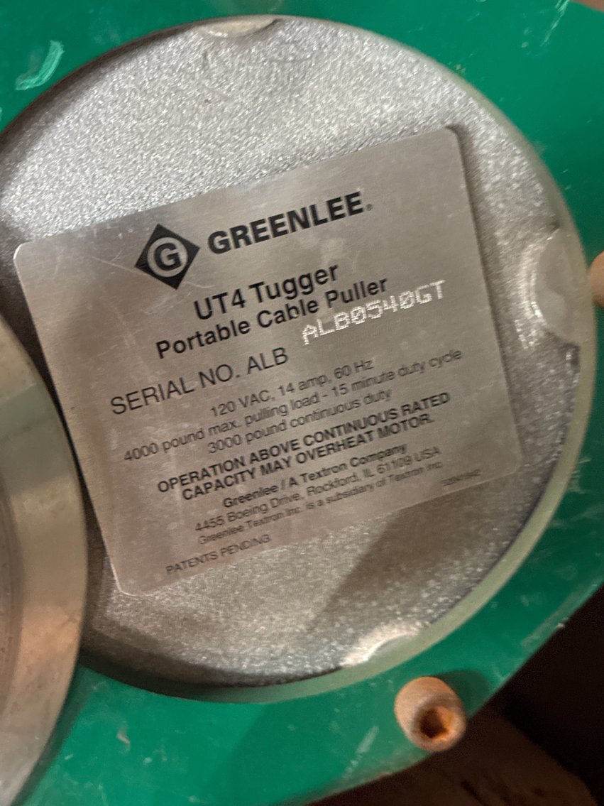 Image for Greenlee UT4 4000 lb Tugger Portable Cable Puller