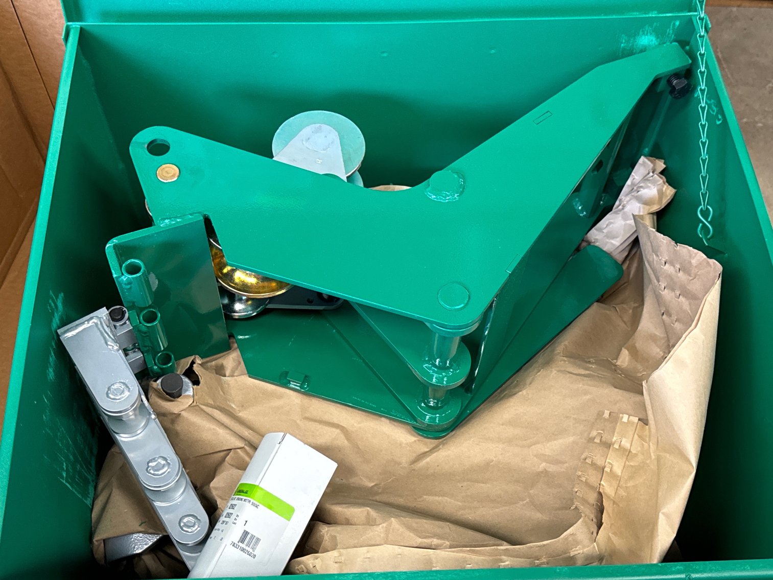 Image for Green Single-Shoe Groups for 555 Series Electric Bender and Storage Box - New