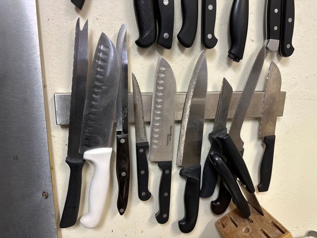 Image for (2) Knife Racks w/ Knives & Knife Block