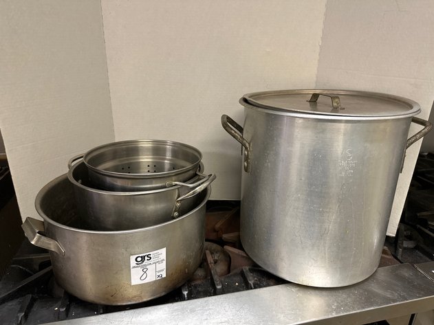 Image for (3) Stock Pots w/ (1) Strainer