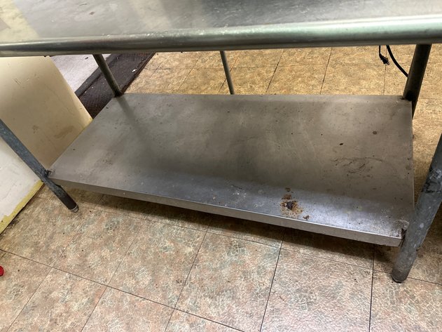 Image for Stainless Top Work Table w/ Galvanized Legs & Stainless Undershelf