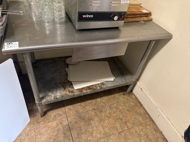 Image for Stainless Top Work Table w/ Galvanized Legs & Undershelf