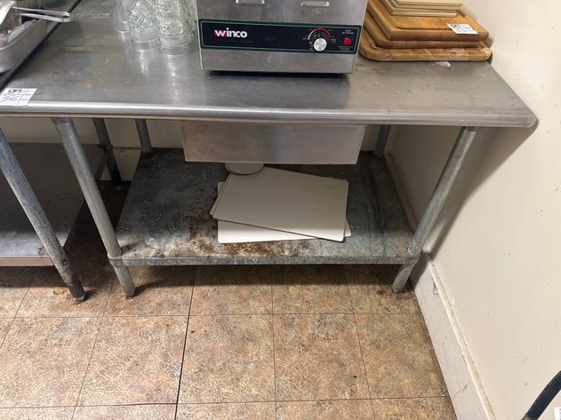 Image for Stainless Top Work Table w/ Galvanized Legs & Undershelf