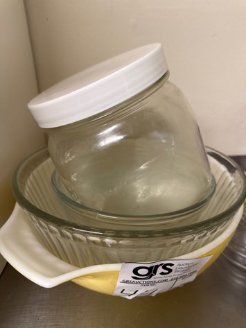 Image for Glass Bowl, Ceramic Bowl & (2) Glass Jars