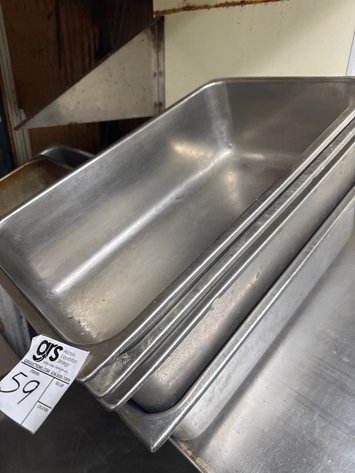 Image for (9) Stainless Food Pans Assorted