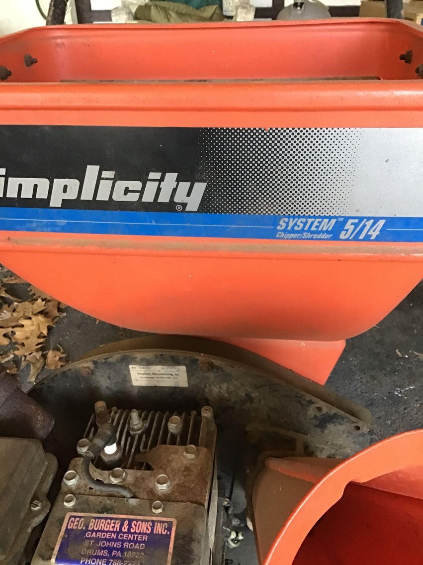 Image for Simplicity Chipper/Shredder 5/14