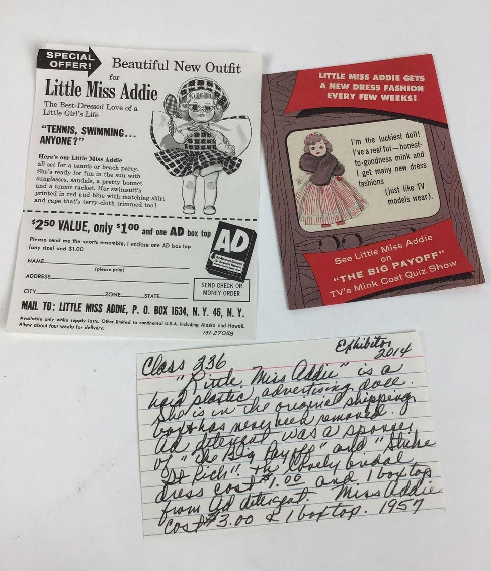 Image for MIB 1957 ADVERTISING DOLL.