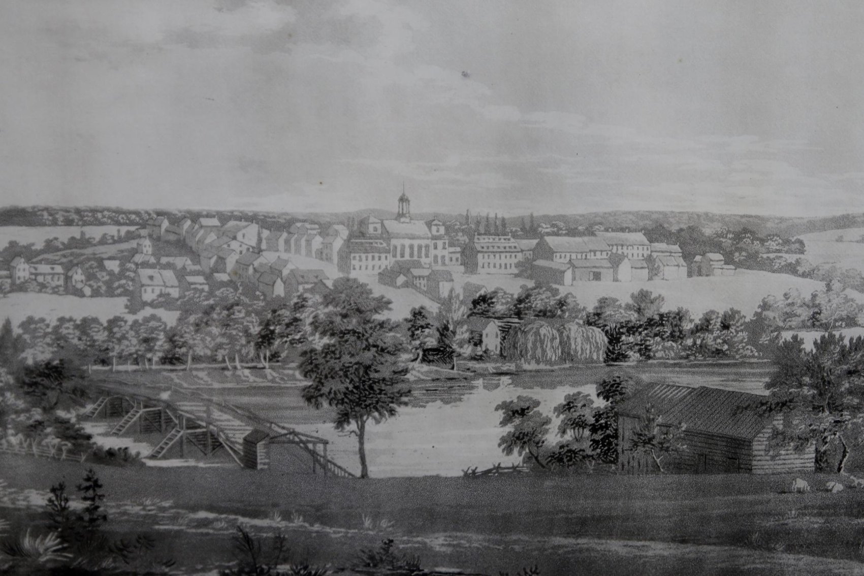 Image for Bethlehem Pennsylvania Engraving-Thomas Birch