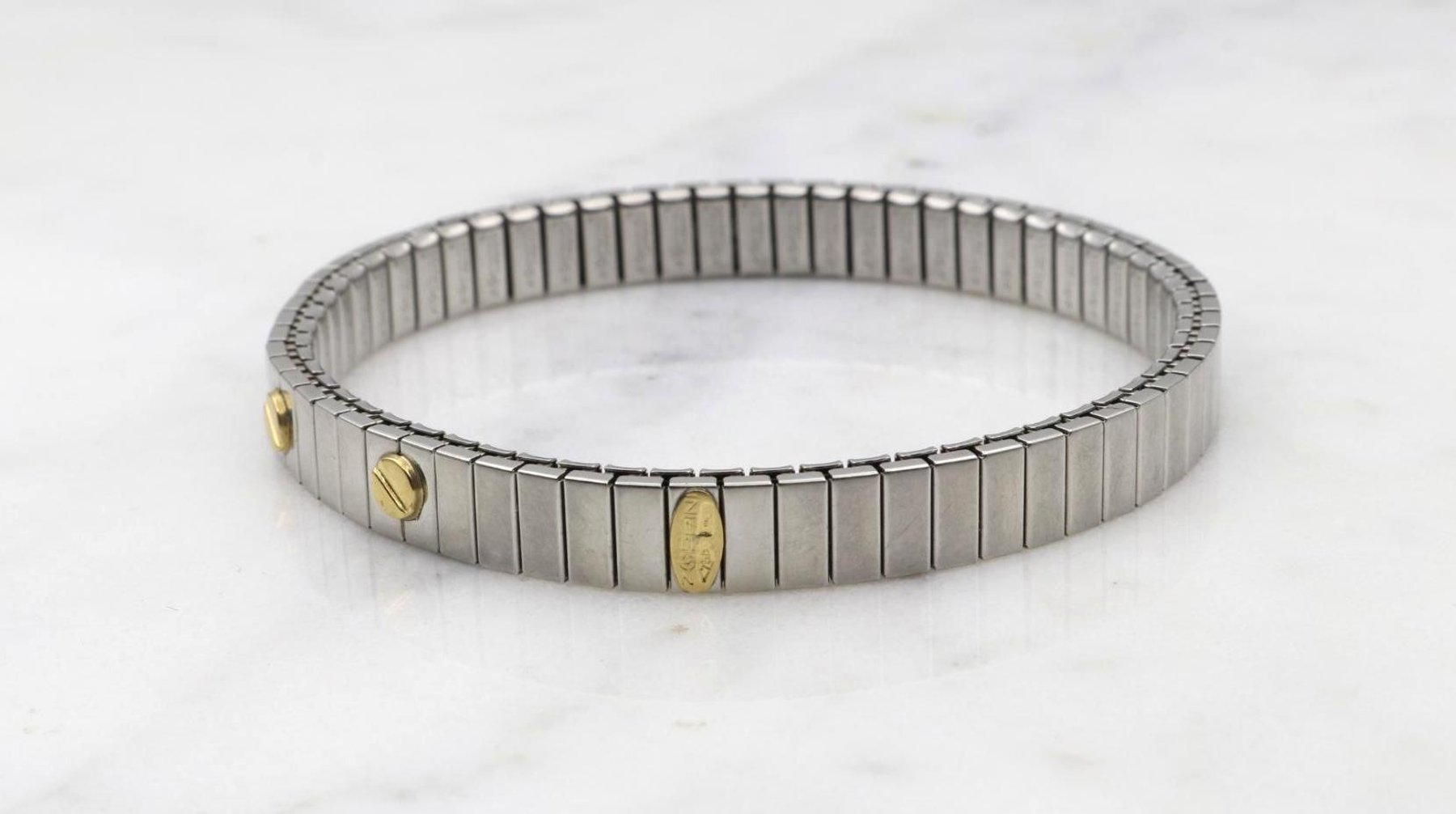 Image for BRACELET. ZOPPINI. STRETCH. STAINLESS STEEL, 18KY GOLD