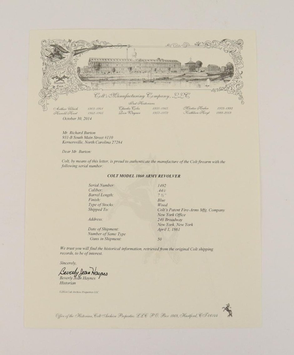 Image for Colt Model 1860 Army Revolver-Fluted Cylinder
