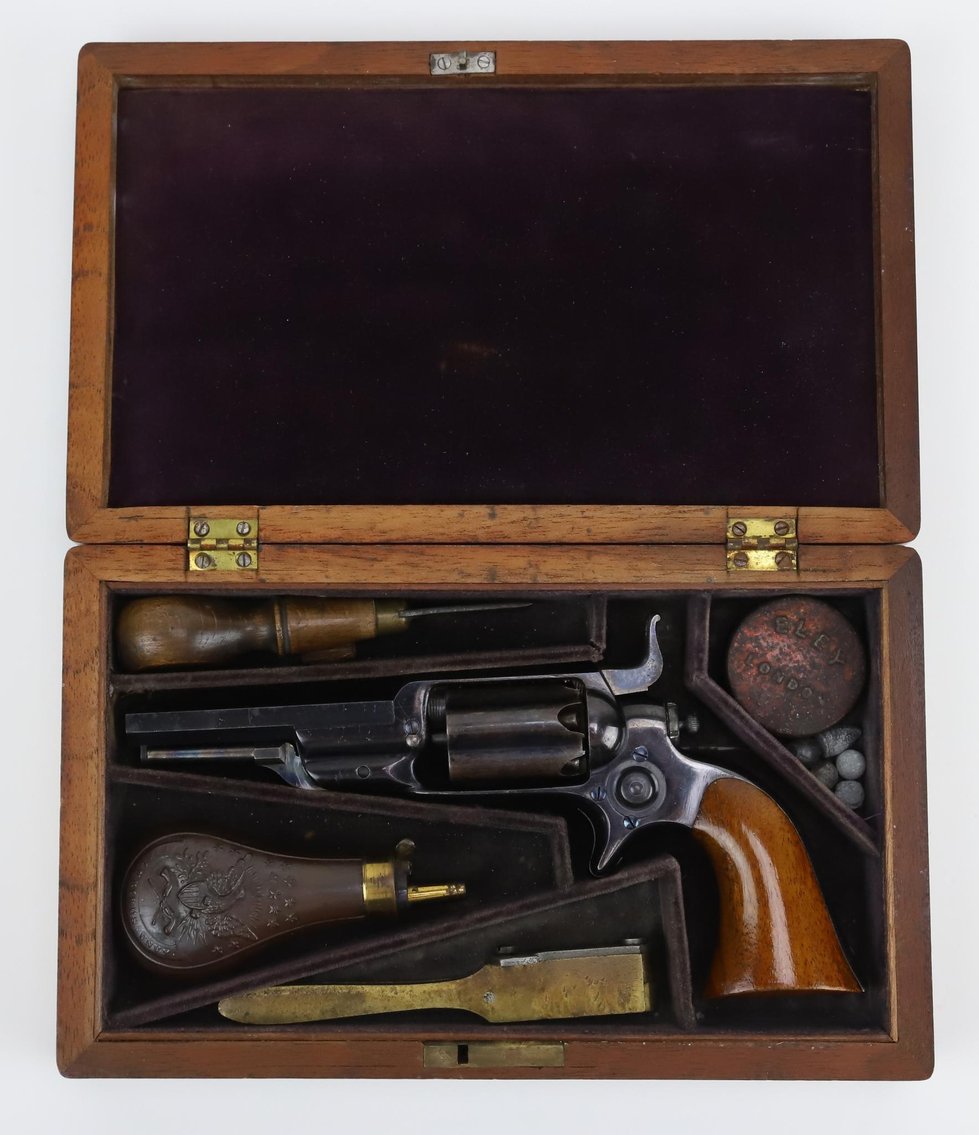 Image for Cased Colt Model 1855 'Root' Pocket Revolver Model 3a with Accoutrements