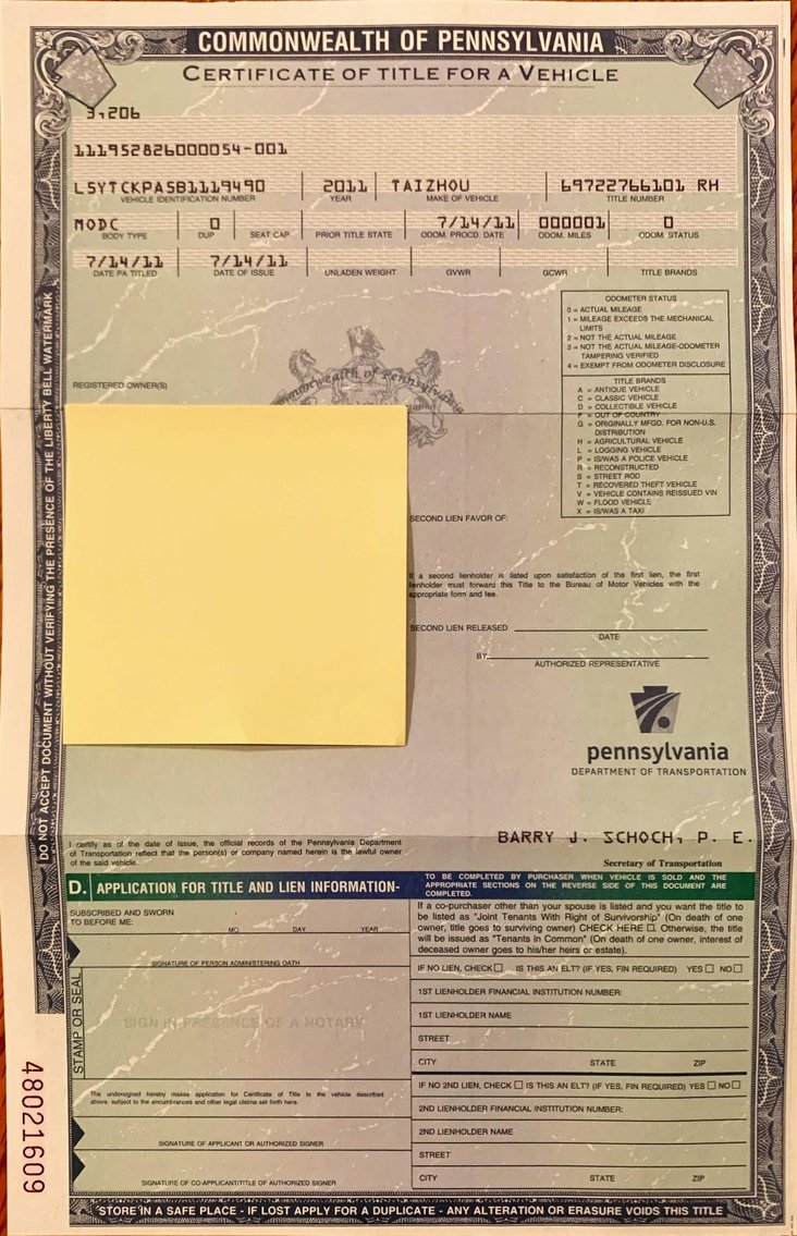 Image for 2011 Boreem Motorsports Heritage 150 Motor Scooter