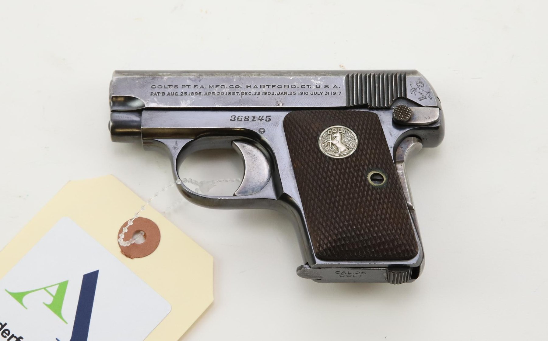 Image for Colt M1908 Automatic Hammerless Pocket semi-automatic pistol.