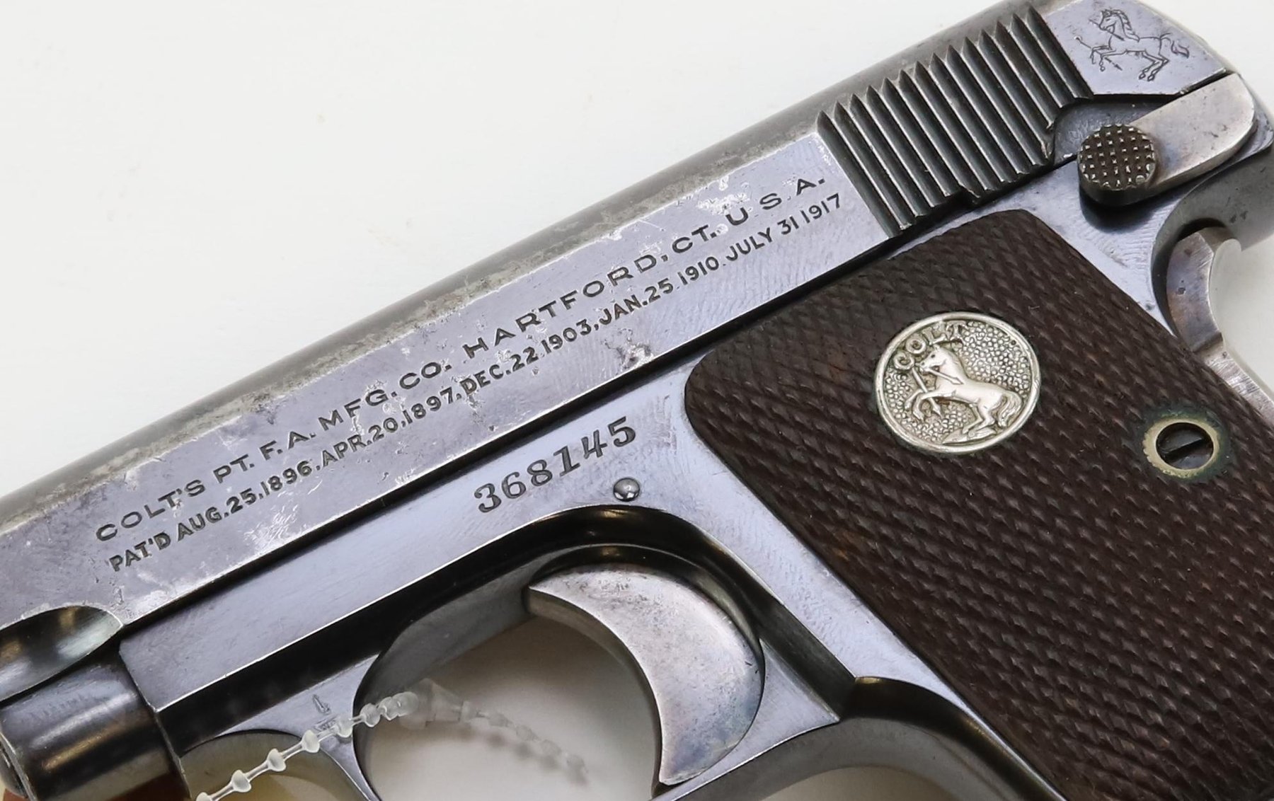 Image for Colt M1908 Automatic Hammerless Pocket semi-automatic pistol.