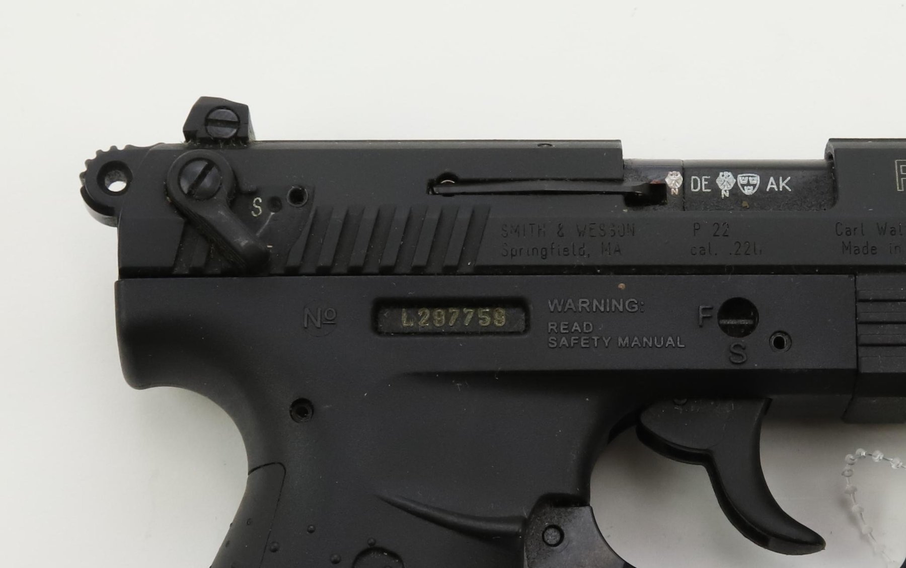 Image for Walther/Smith & Wesson P22 semi-automatic pistol.