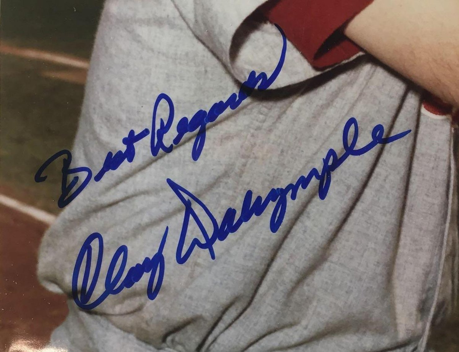 Image for Clay Dalrymple Signed Baseball Photo/Card