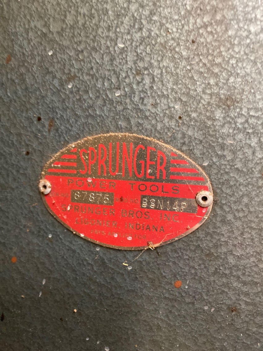 Image for Sprunger Bandsaw with Dayton Electric Motor