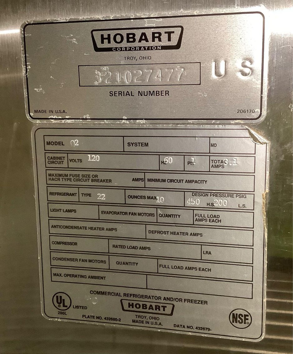 Image for Hobart Pass Through Refrigerator