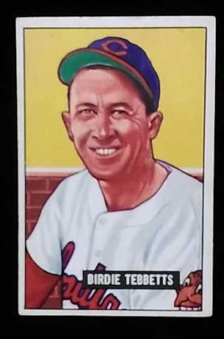 Image for 1951 Bowman Birdie Tibbets rookie baseball card