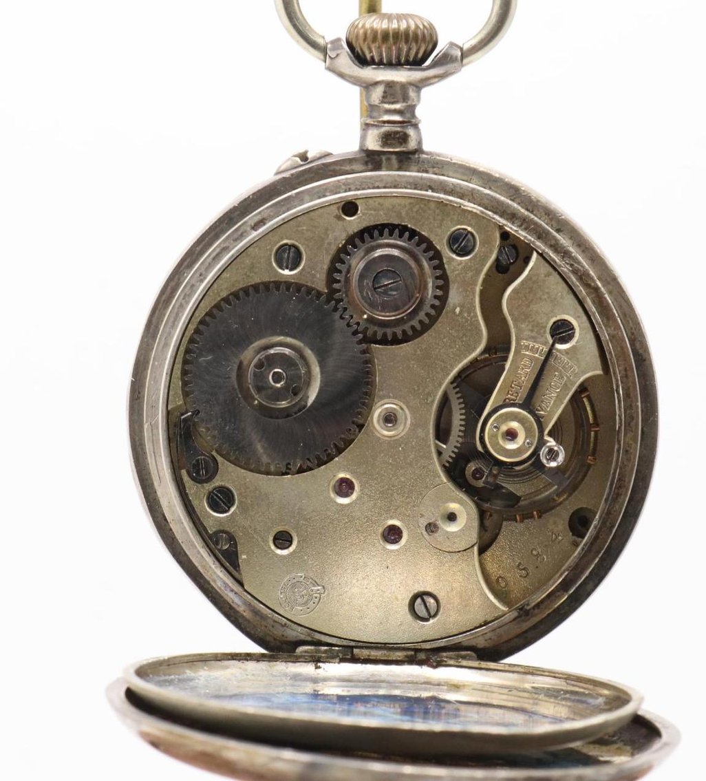 Image for Cronometro Moderno Quillet Silver Pocket Watch