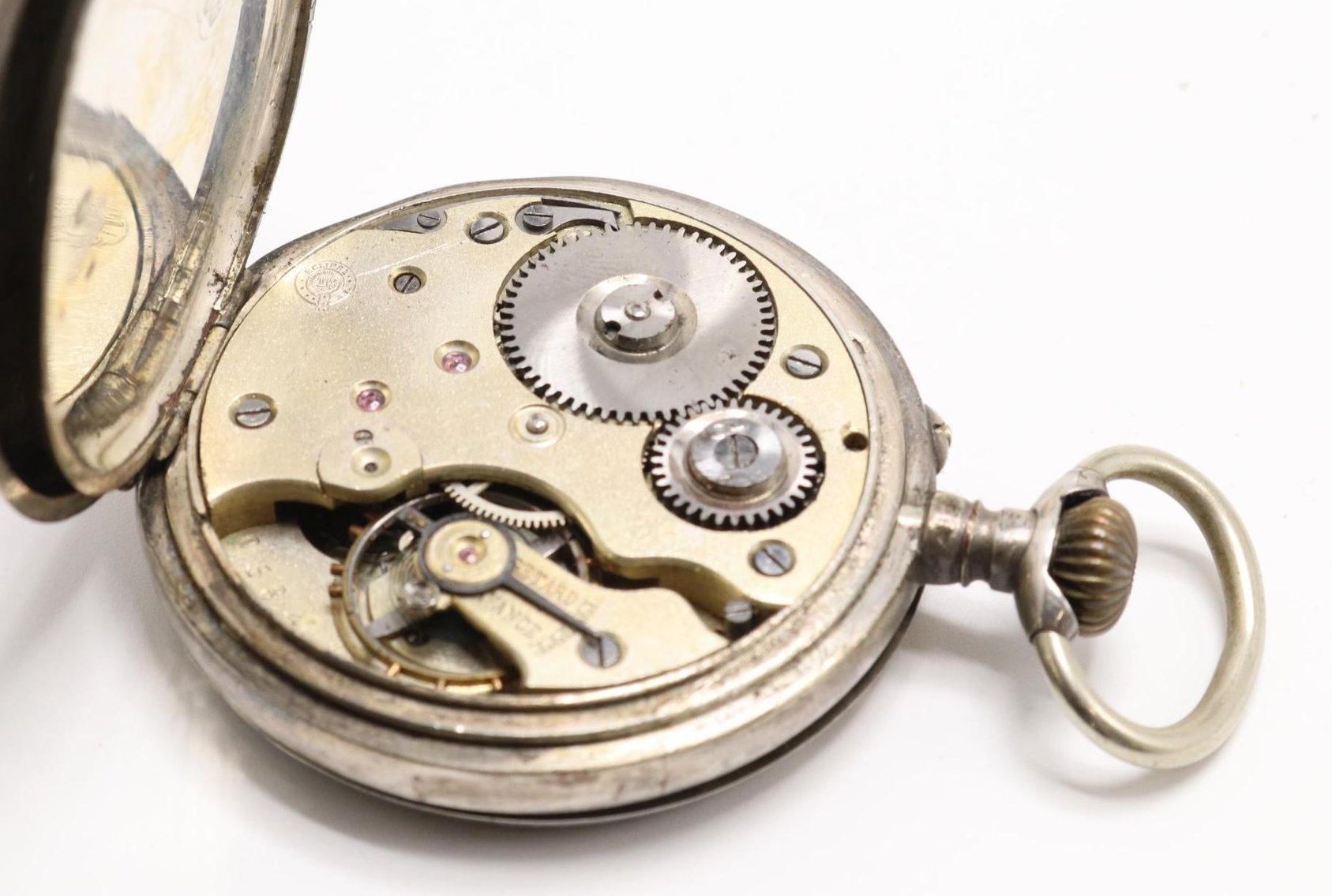Image for Cronometro Moderno Quillet Silver Pocket Watch
