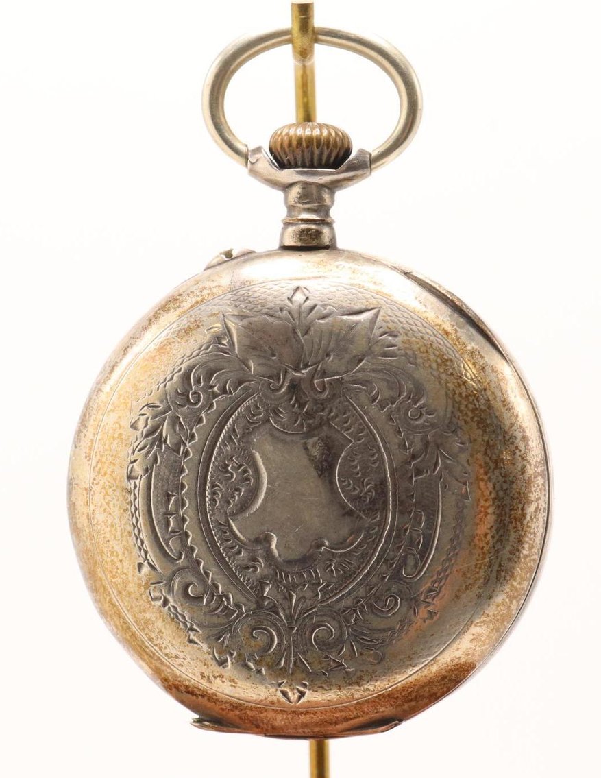 Image for Cronometro Moderno Quillet Silver Pocket Watch